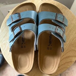 Aerothotic Blue Double-Buckle Comfort Sandals